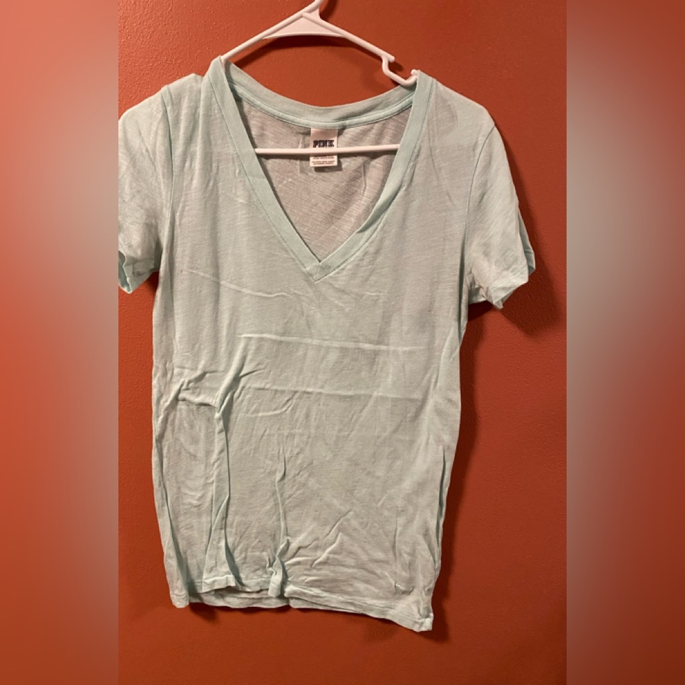 Women’s Victoria Secret Pink V Neck Short Sleeve Shirt.